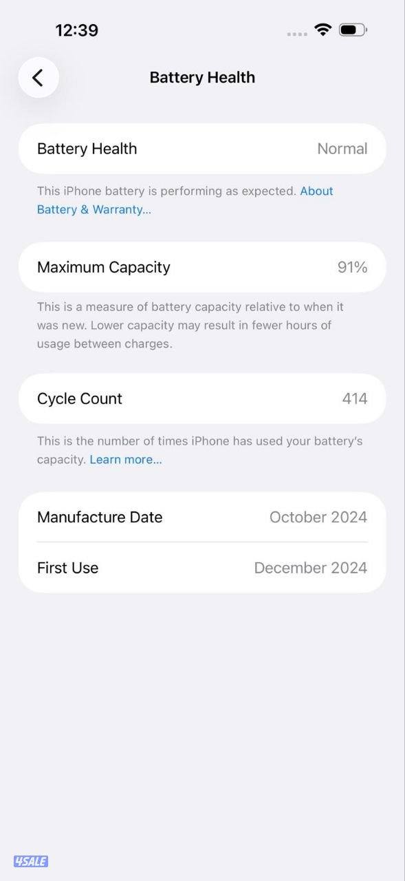 ايفون 16 برو ماكس 256 جيجا تيتانيوم صحراوي بطارية 91% مستعمل كالجديد10