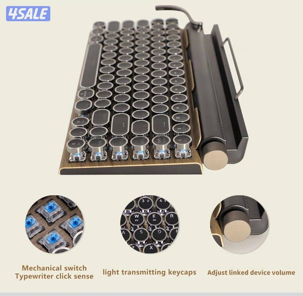 كيبورد Retro ميكانيكل بلوتوث جديد2