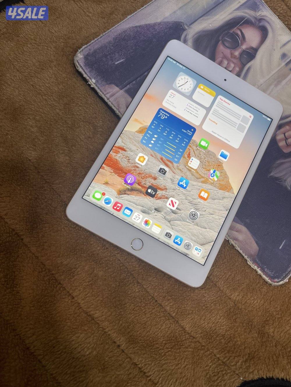 ايباد ابل ميني 4 فور 128 قيقا شاشة 7.8 تحديث 15.8 ينزل كل البرامج3