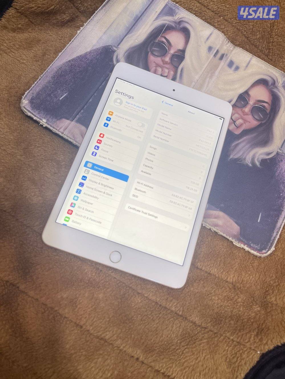 ايباد ابل ميني 4 فور 128 قيقا تحديث 15،8 ينزل جميع البرامج مو مفتوح2