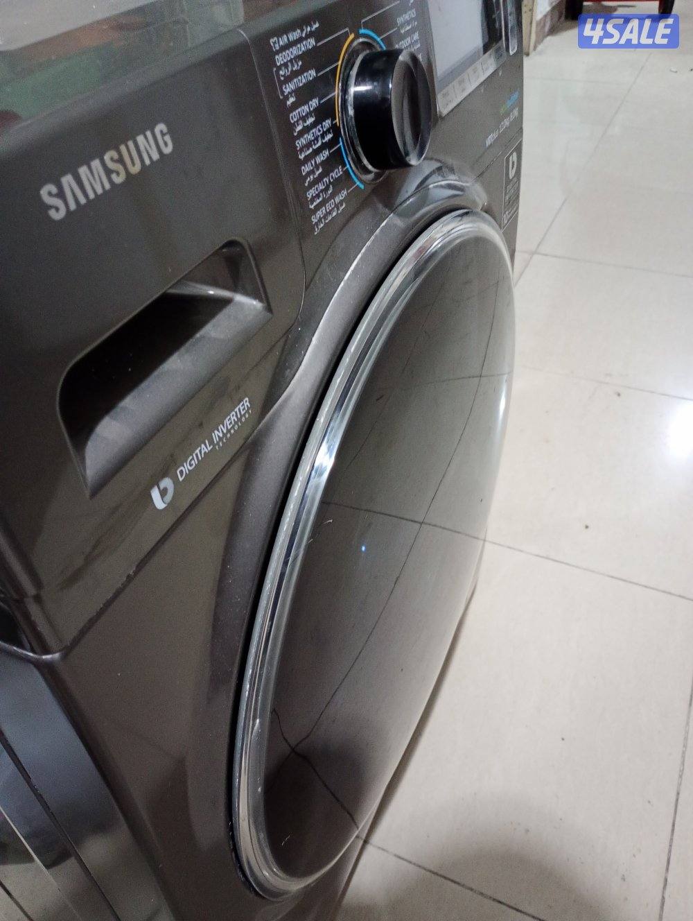 غسالة سامسونج بحالة جيدة جدا للبيع مع عطل بالعصر فقط2