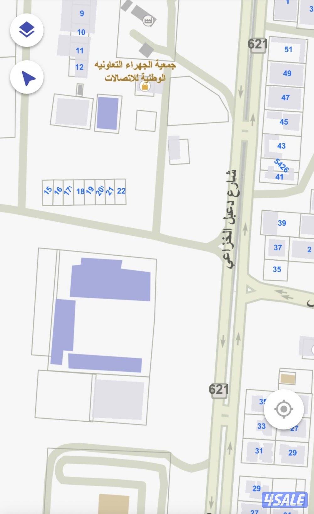 للبيع موقع مميز علي الشارع العام مساحة 1000 متر2