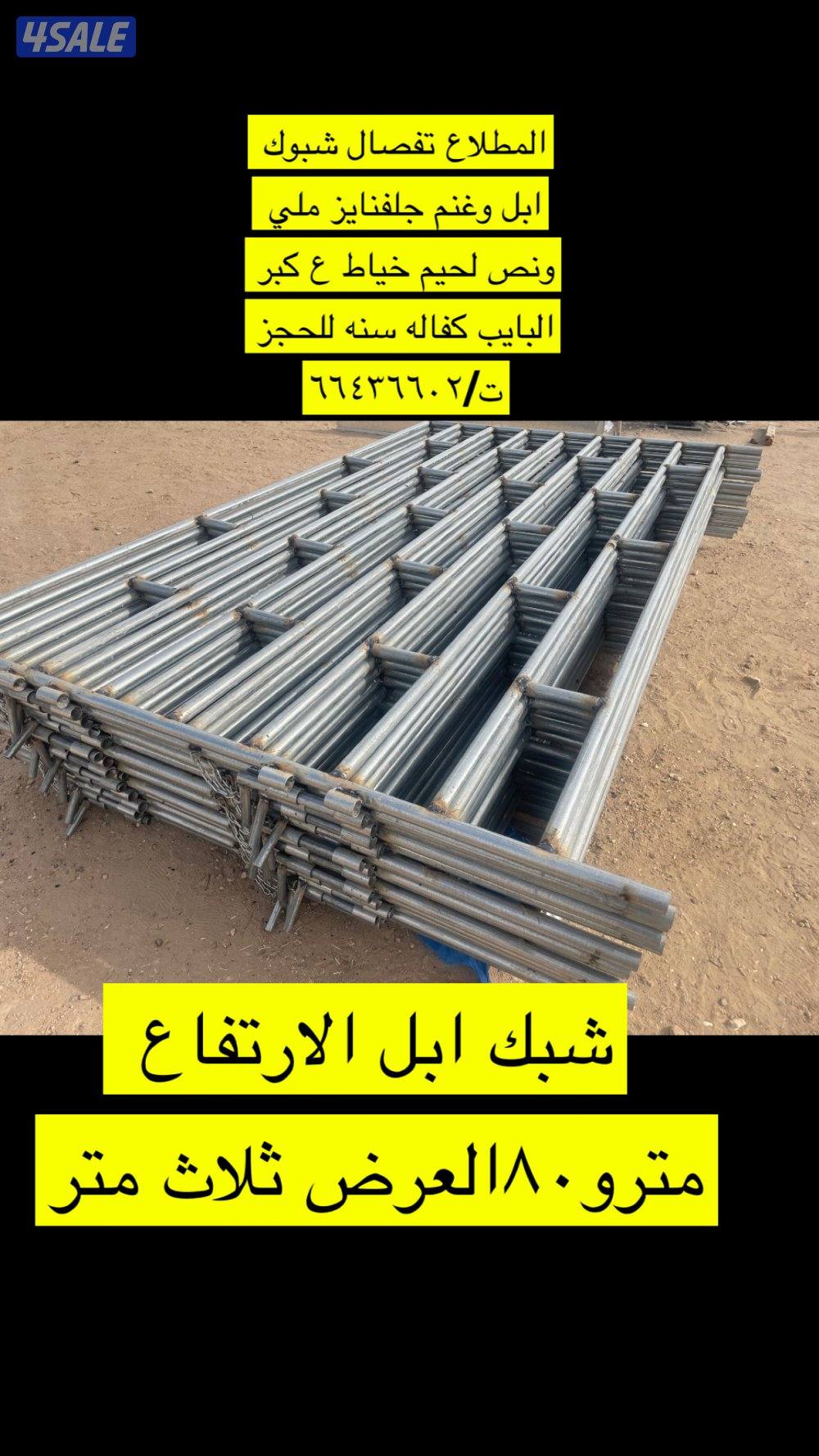 تفصال شبك ابل وغنم وخيل جلفنايز ملي ونص كفاله سنه4