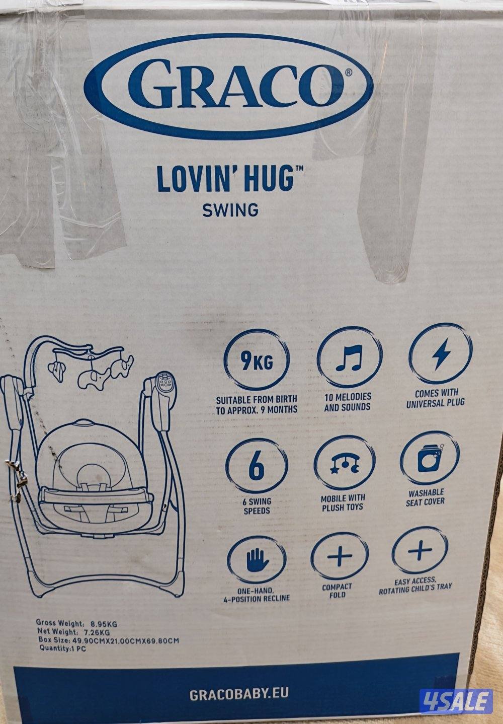 مرجيحة  للبيبي يأتي ب5 سرعات مختلفة يمكنك التحكم بهم و7 ألحان1