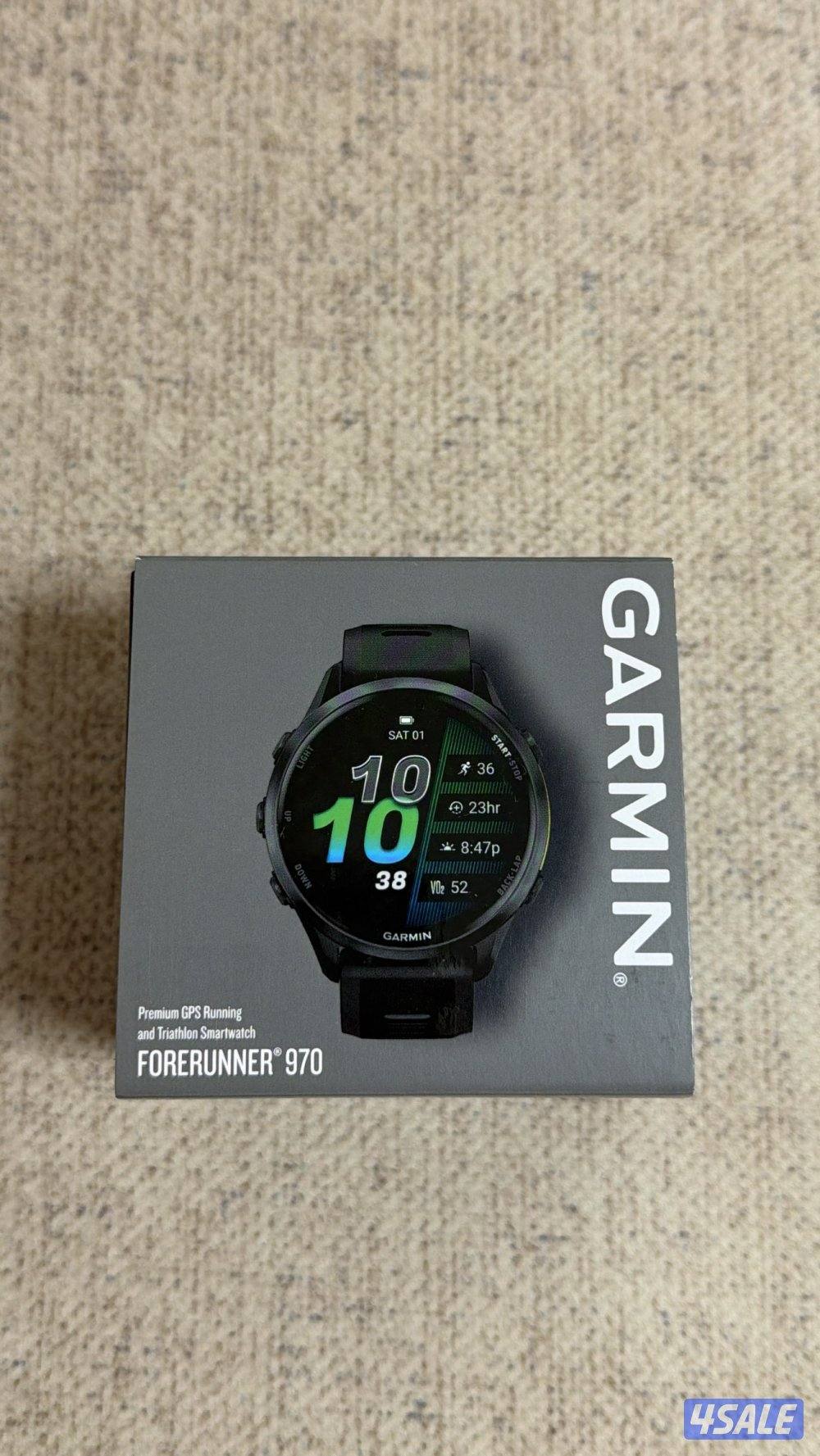 ساعة جارمن فورنر 970 السوداء جديدة0