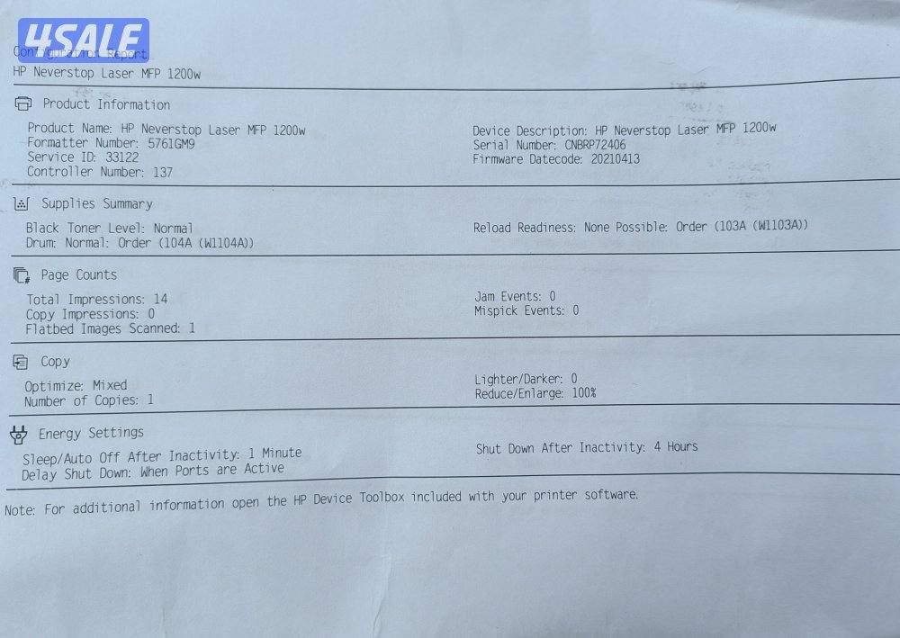 طابعه hp شبة جديده تقريبا لما تستخدم2