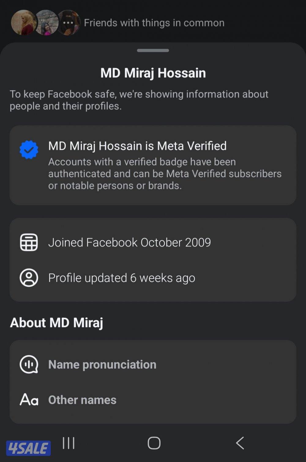 Old Facebook ID from 20090