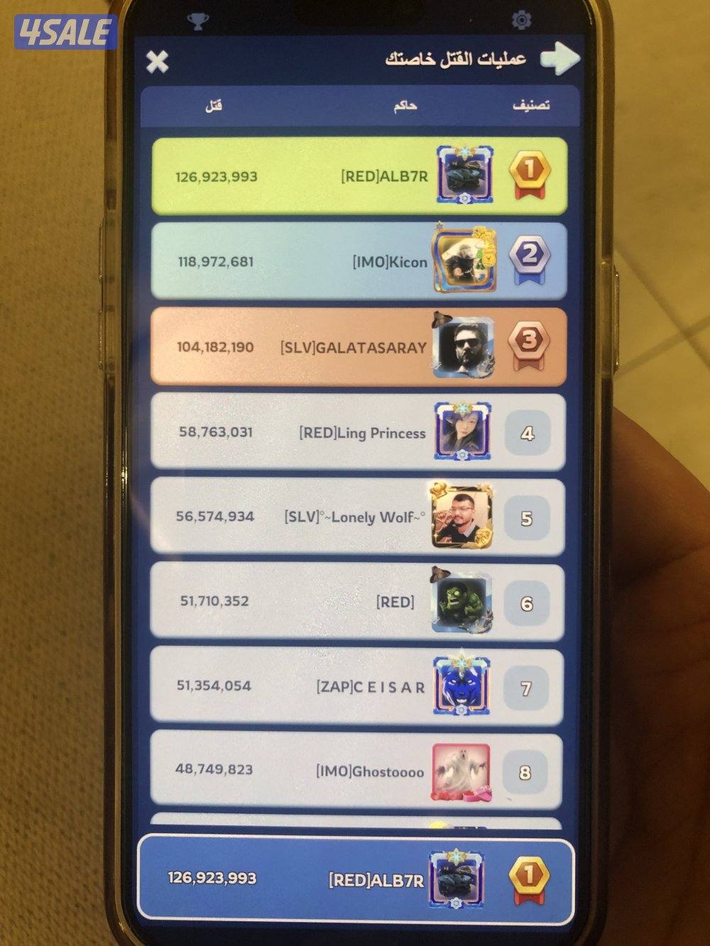 للبيع حساب قوي في لعبة النجاة في الصقيع4