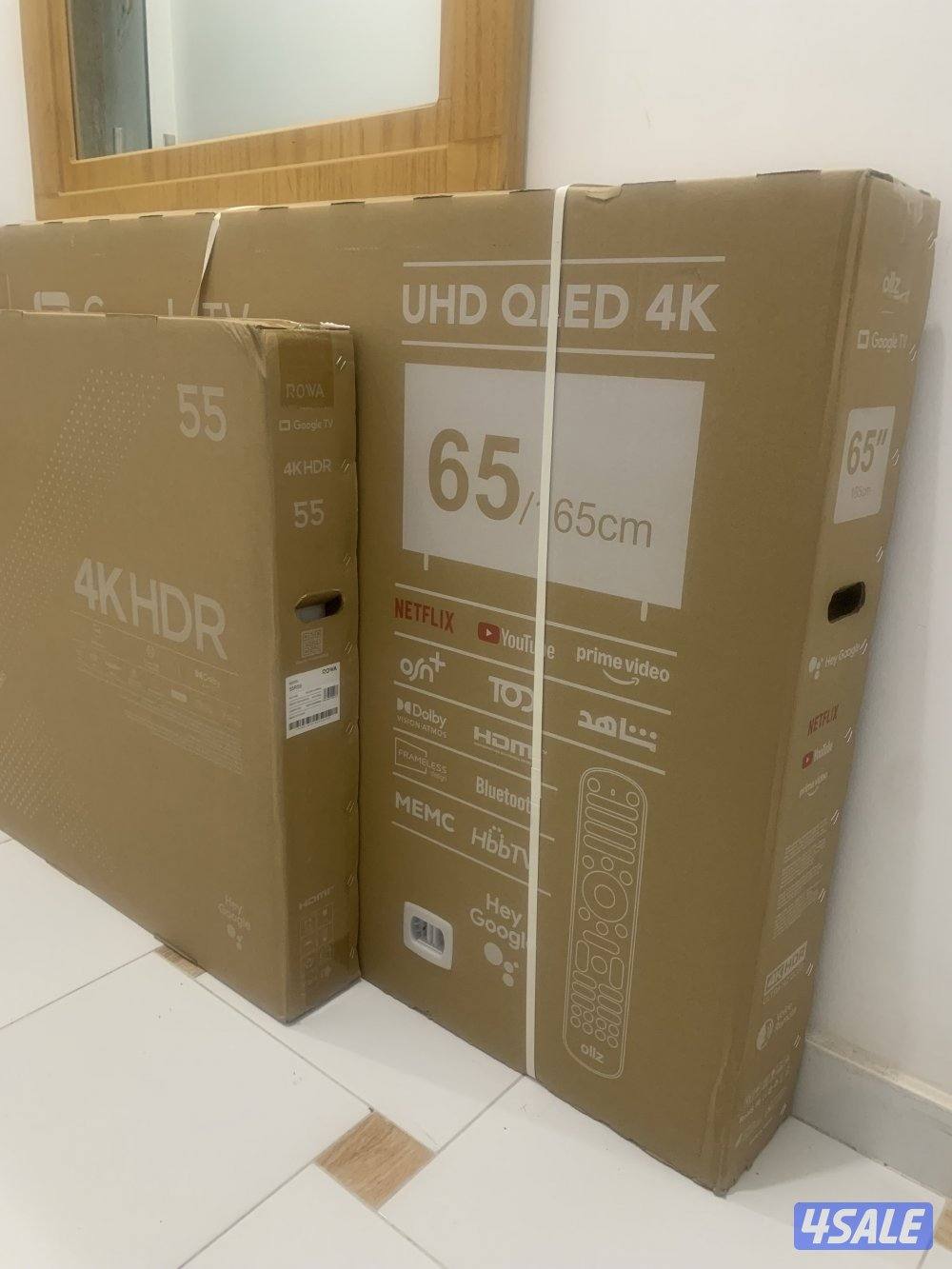 للبيع تلفزيونات  55 و 46 و 42 و 32 بوصه سمارت توصيل 24 ساعة3