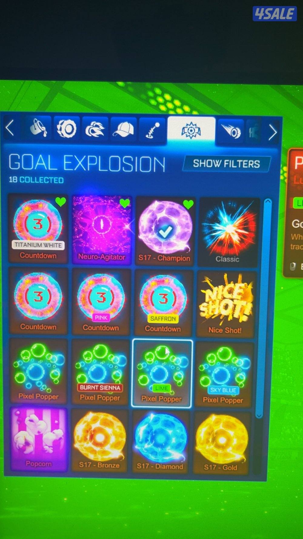 بيع حساب ترفس كوت عشوائي من ٣٠ سكن إلى ٣٠٠ سكن وحساب روكت ليق فيه فنك5