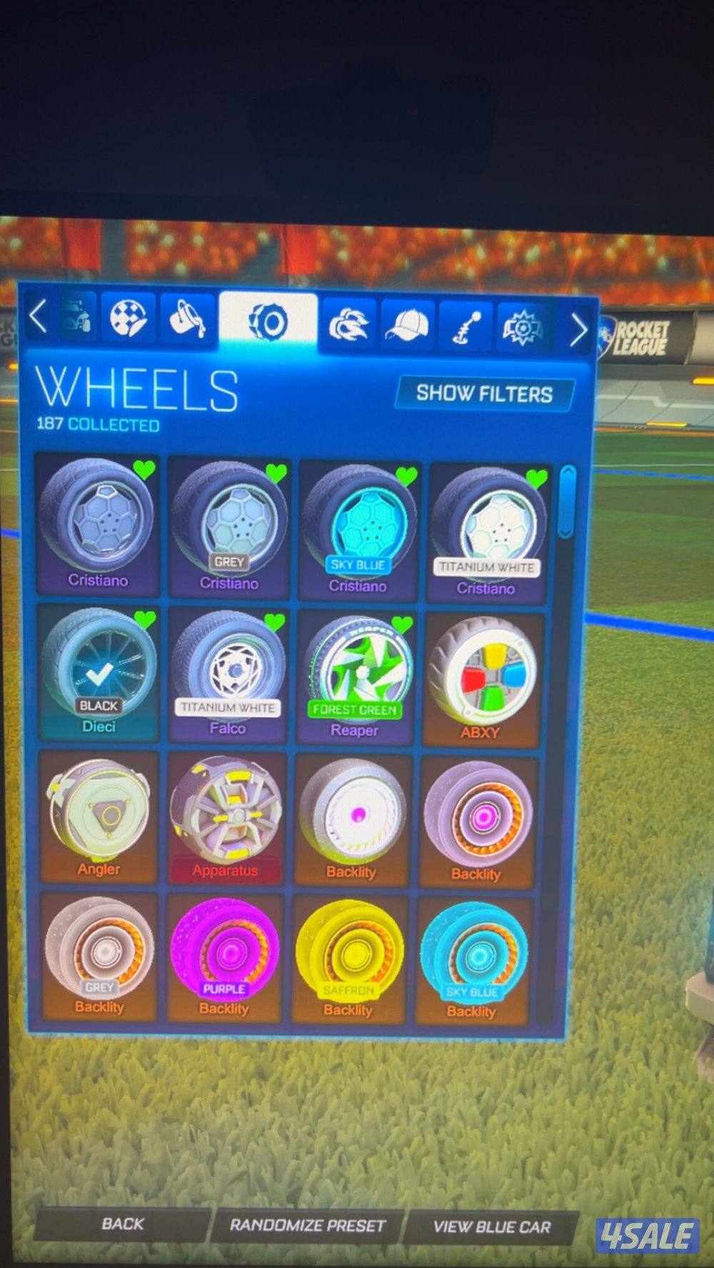 بيع حساب ترفس كوت عشوائي من ٣٠ سكن إلى ٣٠٠ سكن وحساب روكت ليق فيه فنك6