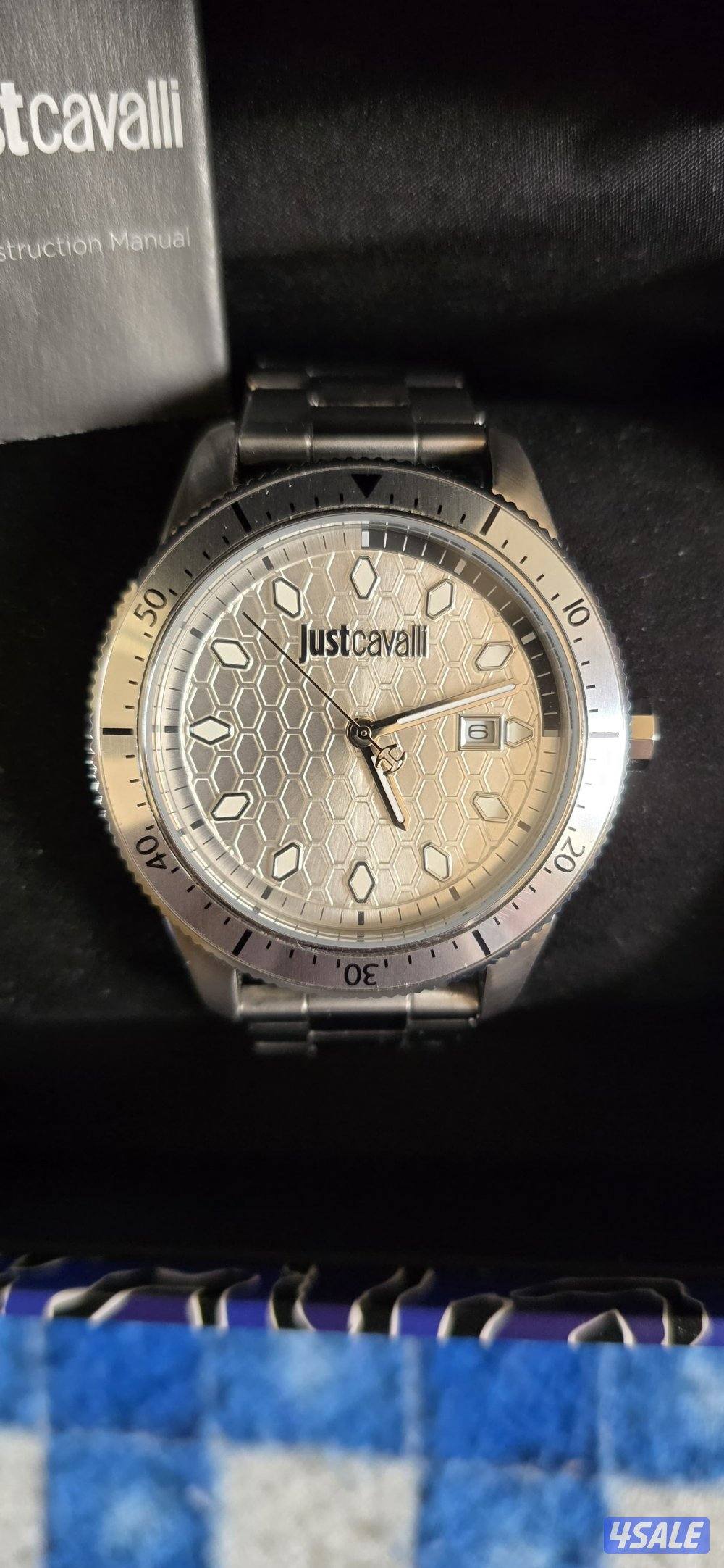 Just Cavalli Men’s Watch – Stainless steel honeycomb dial3