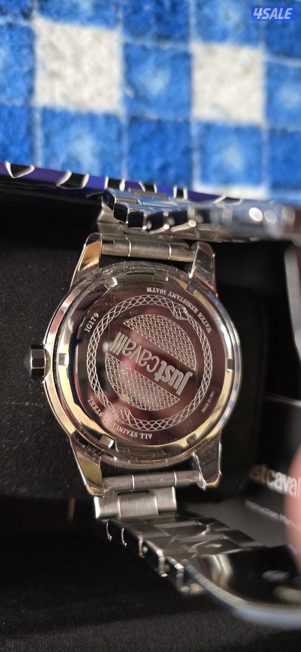 Just Cavalli Men’s Watch – Stainless steel honeycomb dial4