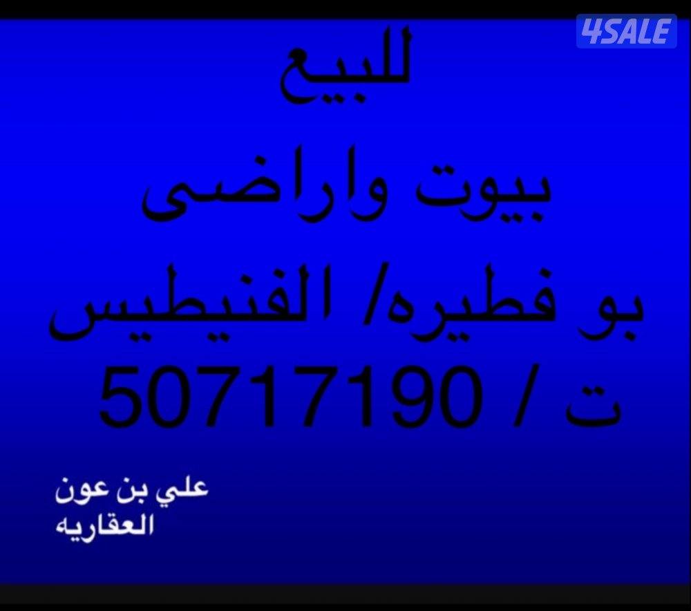 للبيع بيوت واراضى ابو فطيره الفنيطيس0