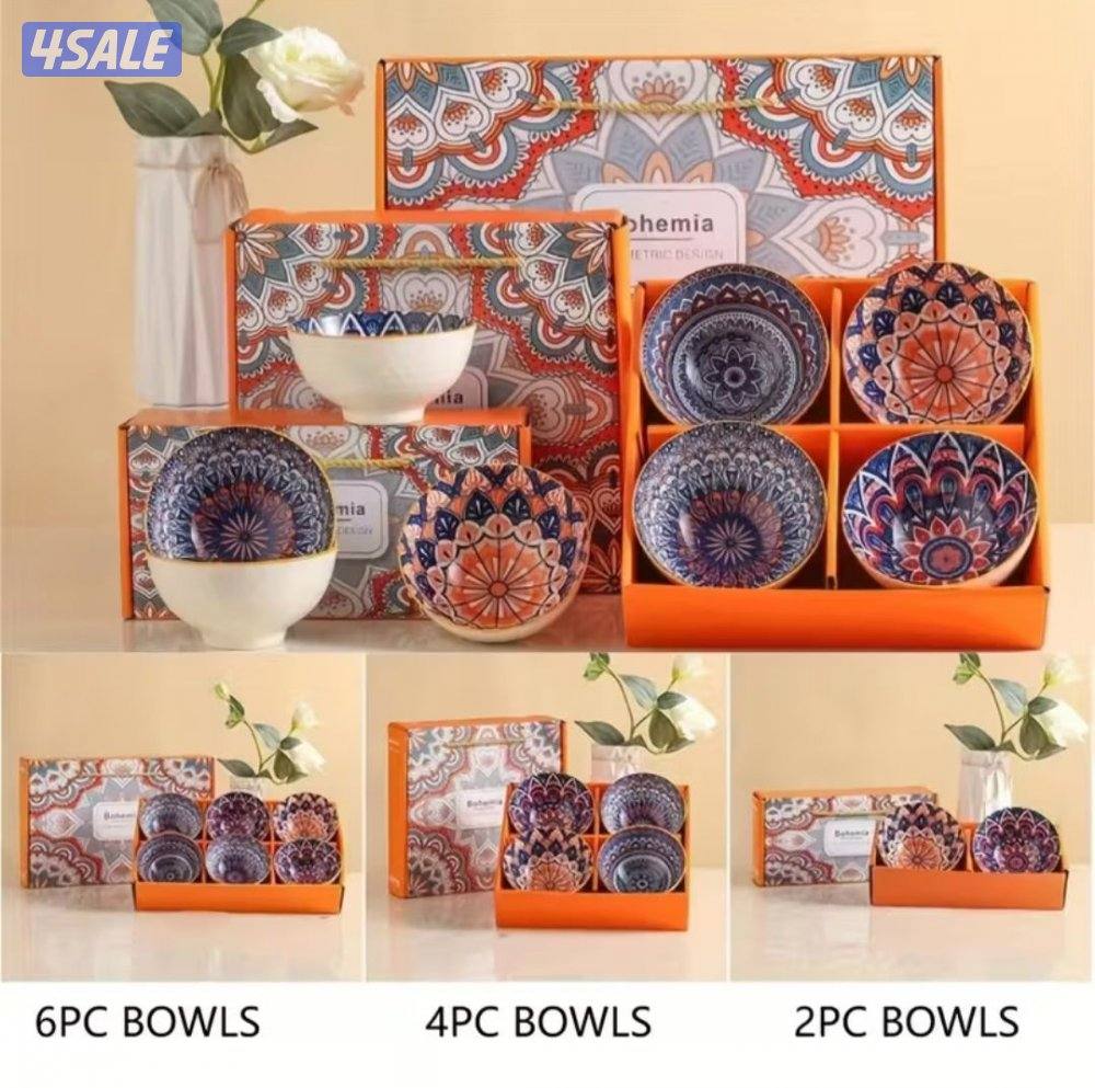 🛍️ طقم أوعية سيراميك مزخرفة 
🛍️ Ceramic Patterned Bowls Set0