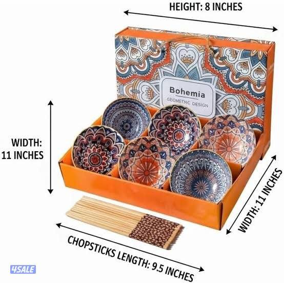 🛍️ طقم أوعية سيراميك مزخرفة 
🛍️ Ceramic Patterned Bowls Set1