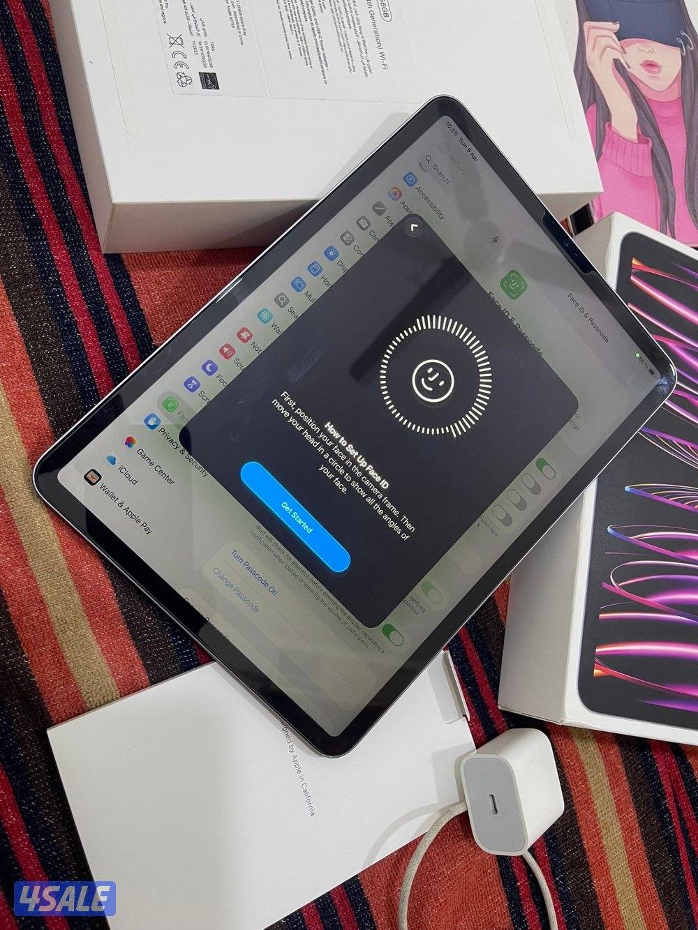 ايباد برو 11 انش 256 غيغا M2 الجيل الرابع نظيف حيل مع الكرتون والشاحن4