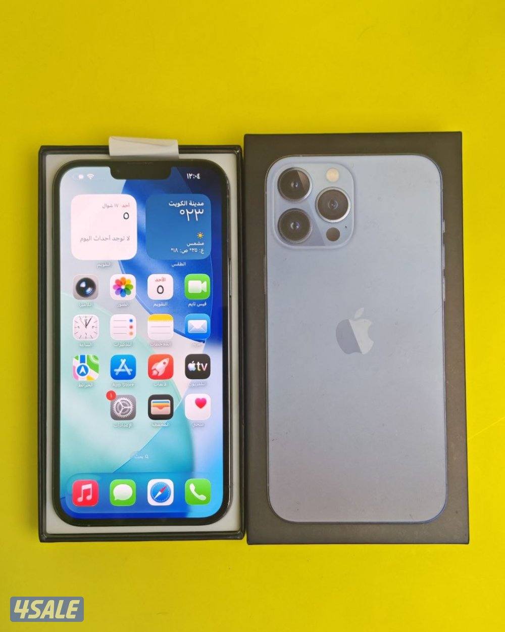 ايفون 13 برو ماكس – 512 جيجا – أزرق بطارية 86% مستعمل كالجديد1