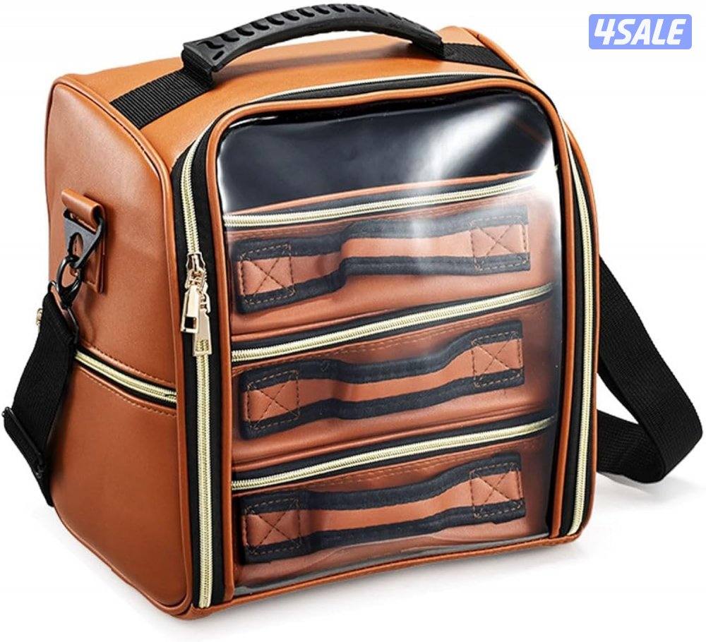 Professional Makeup Organizer Bag with Clear Toiletry Pouches3