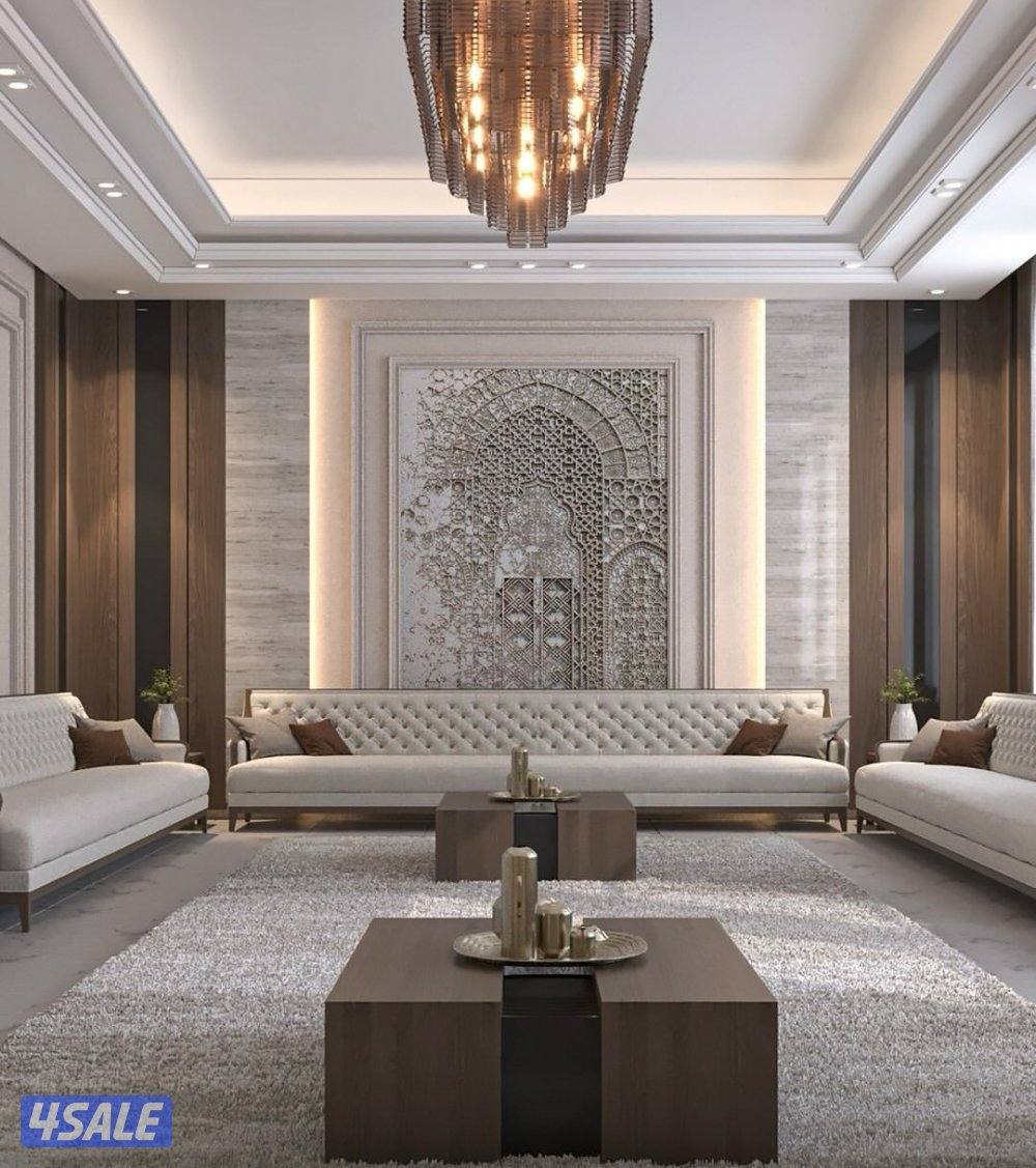 ديكورات خشب - جبس  بديل شابرد تربنتين وييجارات خلفية تلفزيون اصباغ جام2