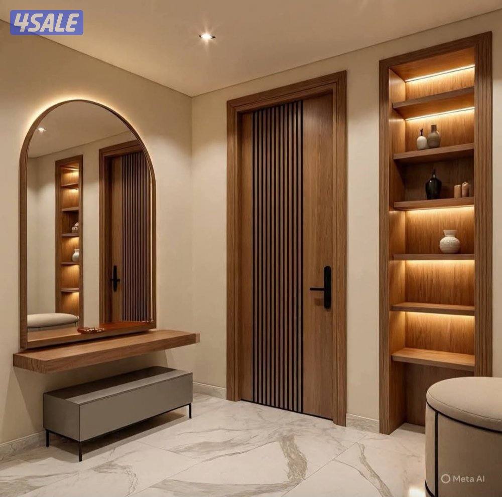 ديكورات خشب - جبس  بديل شابرد تربنتين وييجارات خلفية تلفزيون اصباغ جام5