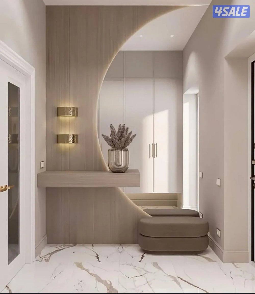 ديكورات خشب - جبس  بديل شابرد تربنتين وييجارات خلفية تلفزيون اصباغ جام10