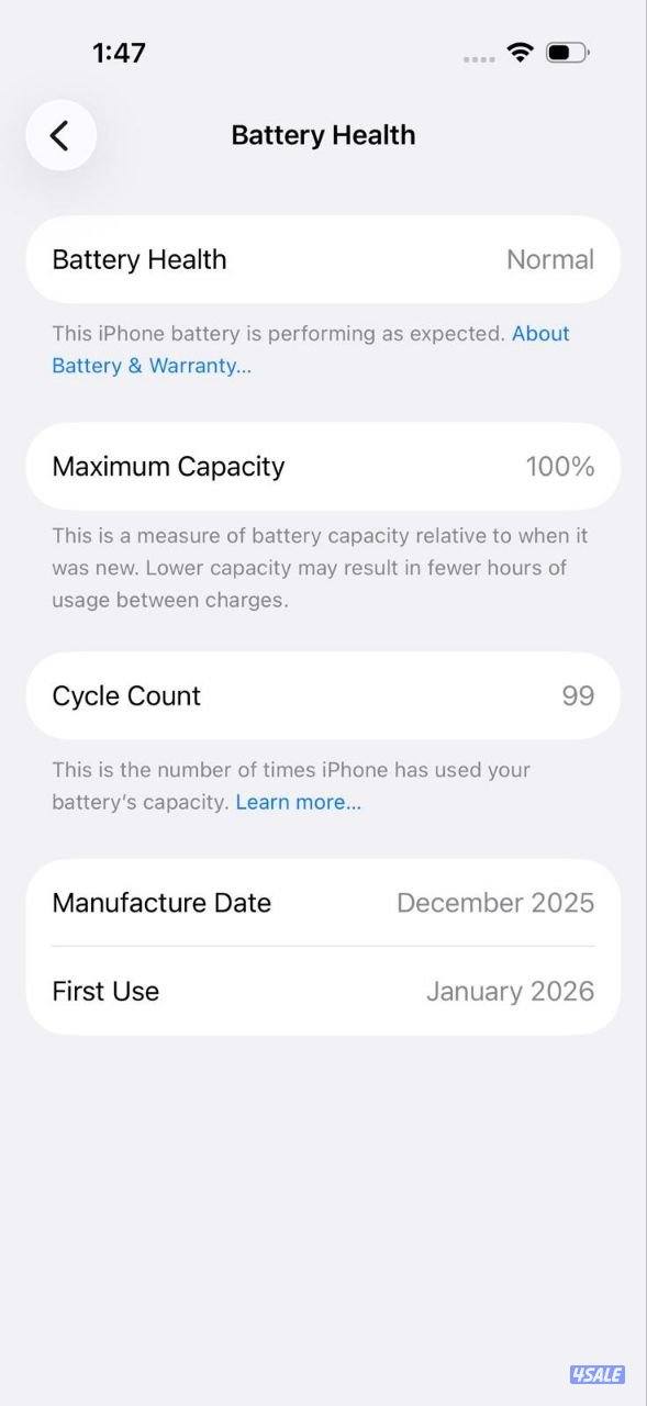 ايفون 17 برو برتقالي بطارية 100% مستعمل كالجديد iPhone 17 Pro 512GB11