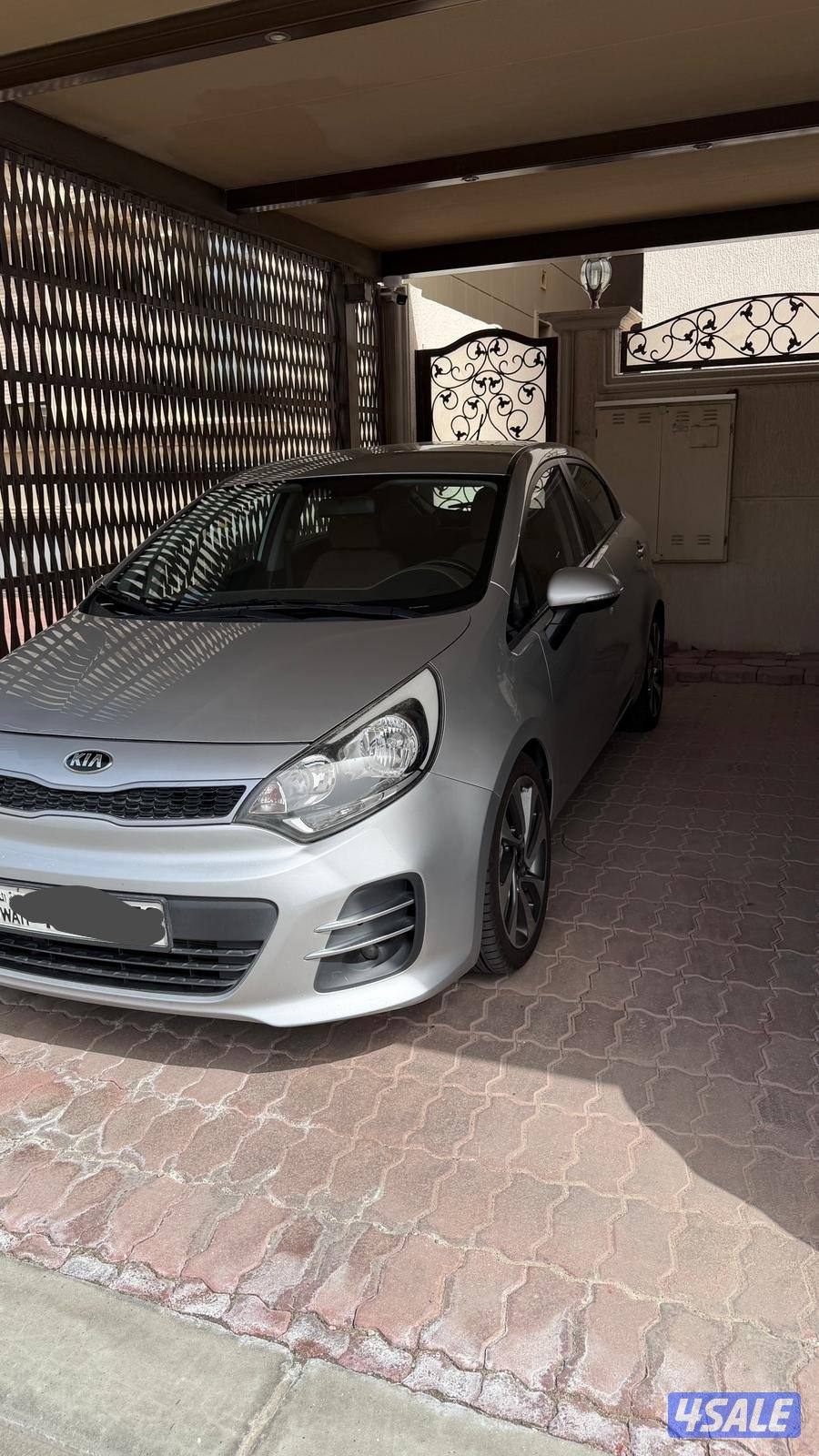 للبيع كيا ريو موديل 2016 لون رصاصي الموتر نظيف سيرفس الوكاله0