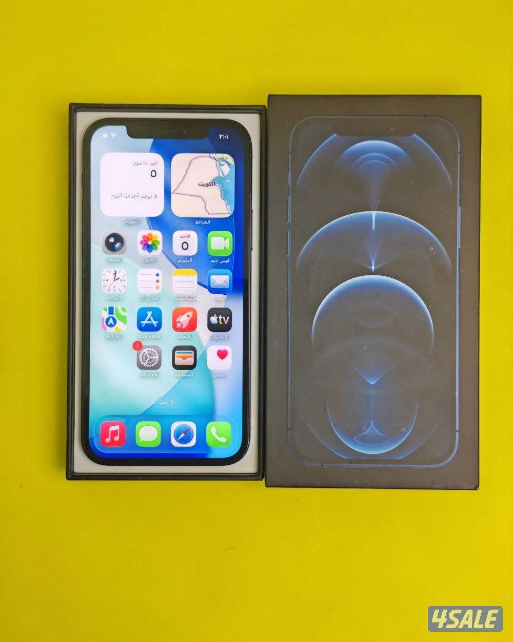 ايفون 12 برو – 256 جيجا – أزرق بطارية 77% مستعمل كالجديد1