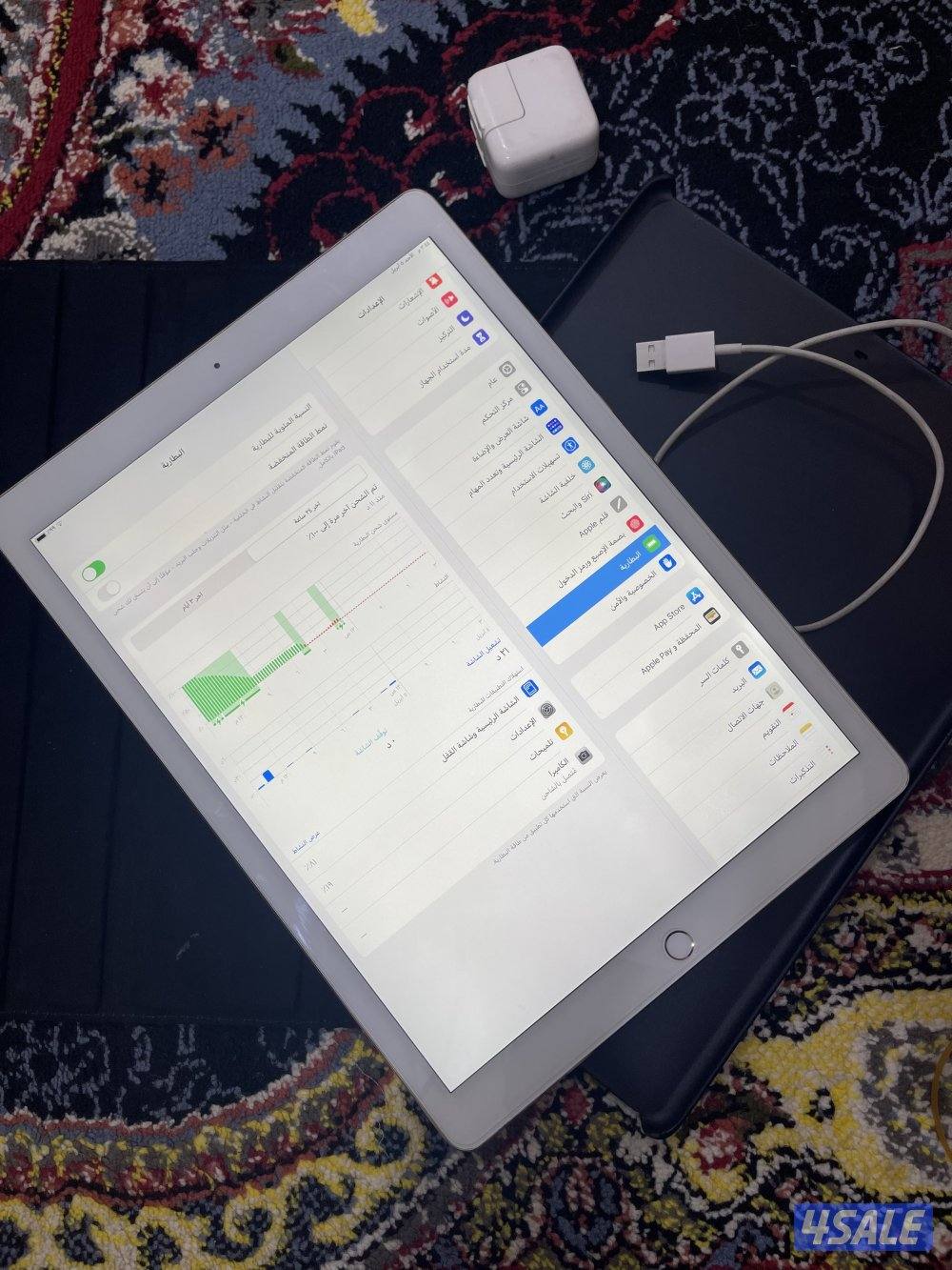 ايباد ابل برو 12.8 انش 32 قيقا نظيف وشغال تمام تحديث 16،7 مع كفر والشا2