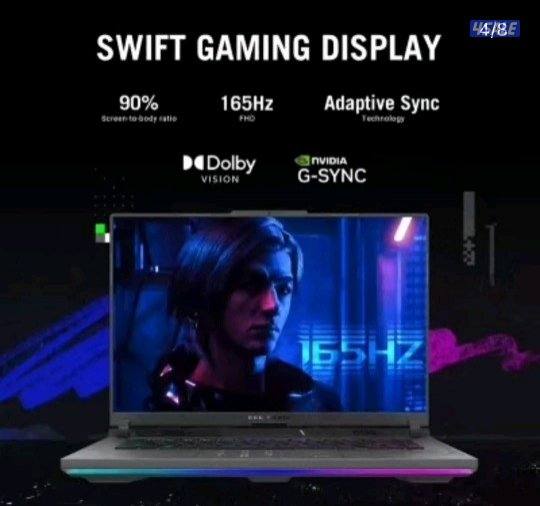 ASUS ROG STRIX G16, RTX 4070, i7-13650HX, 1TB SSD, 16GB RAM1