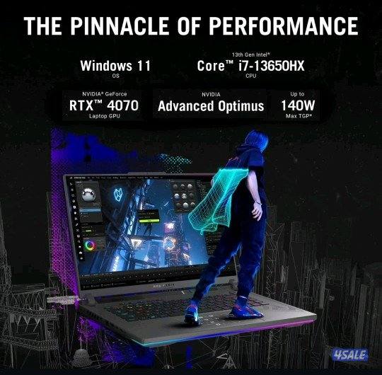 ASUS ROG STRIX G16, RTX 4070, i7-13650HX, 1TB SSD, 16GB RAM2