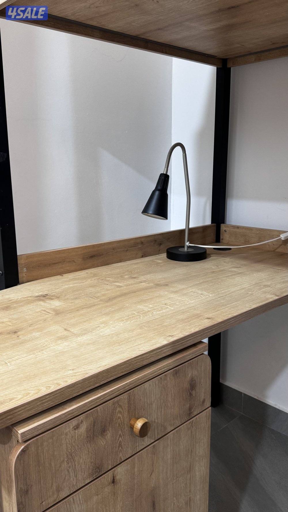 ‏للبيع السريع🚨‼️ سرير علوي مع مكتب بجودة ممتازة 🛌🪵 صناعة çilek3