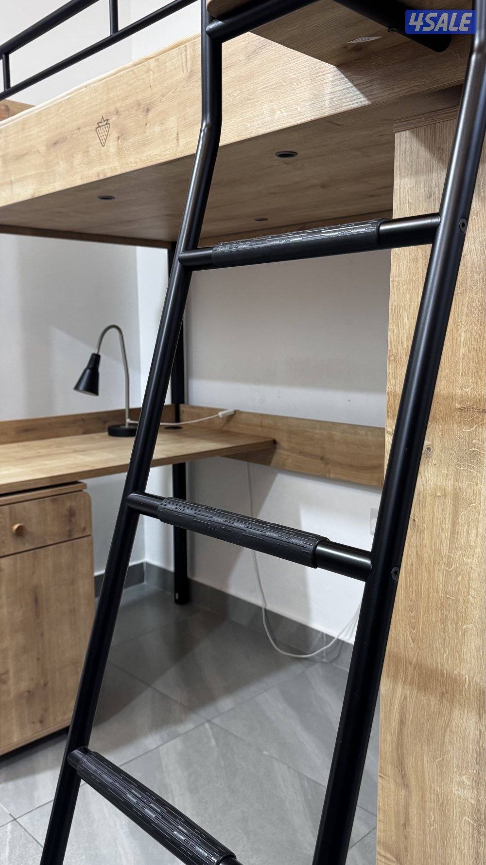 ‏للبيع السريع🚨‼️ سرير علوي مع مكتب بجودة ممتازة 🛌🪵 صناعة çilek5