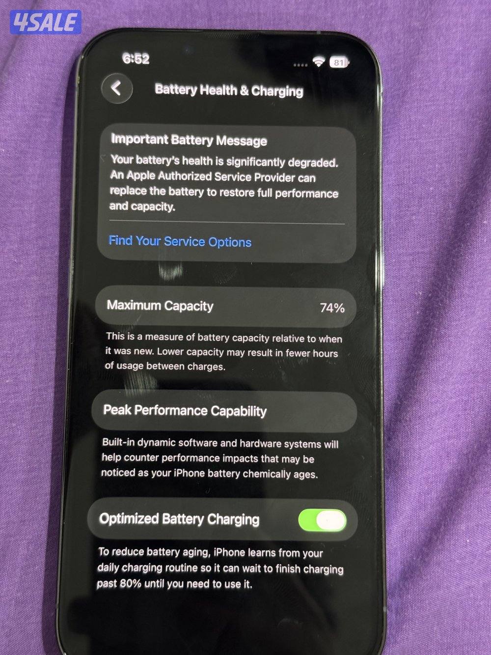 iPhone 13 Pro 256GB excellent condition 74% battery2