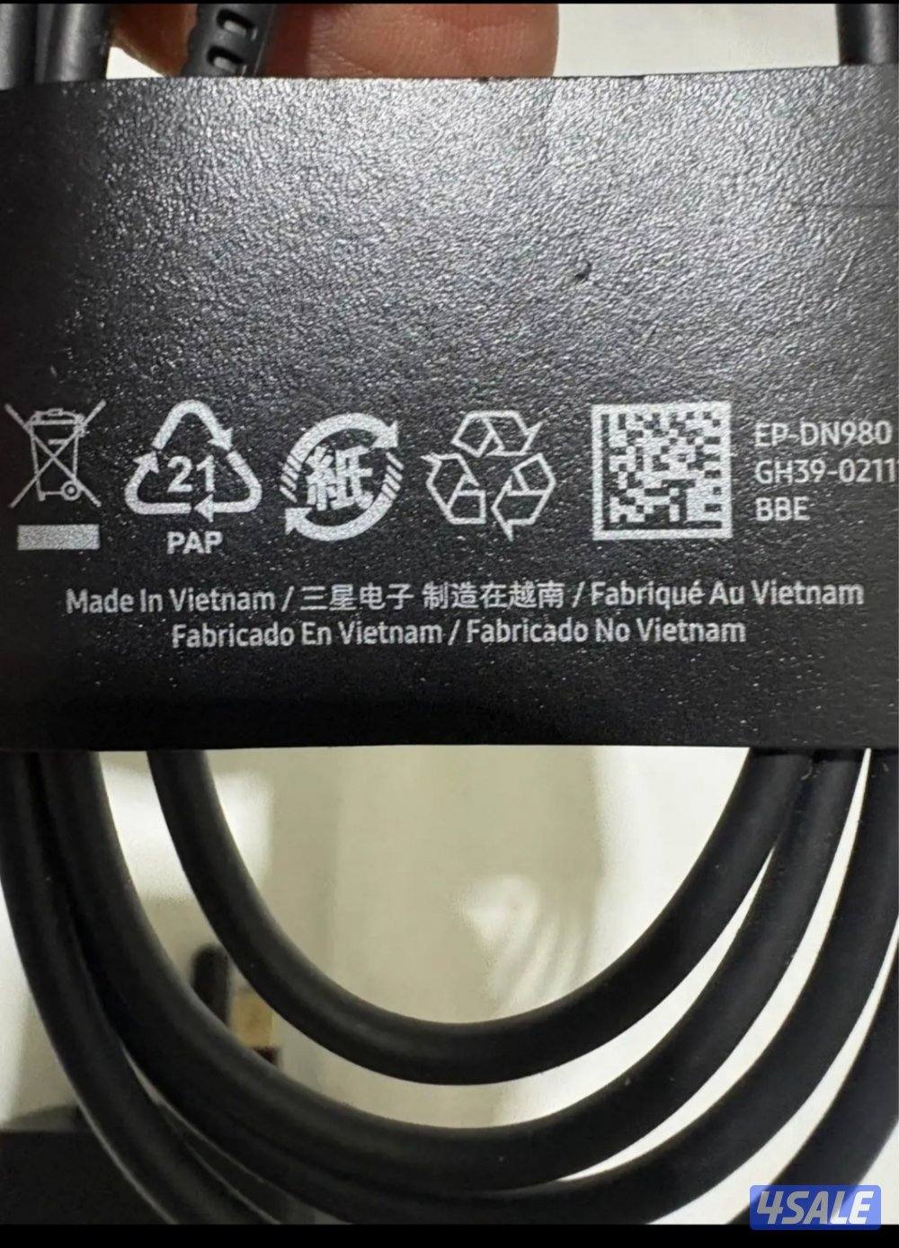 شاحن سامسونج 25وات فتنامي تايب سي سوبر جارج اصلي جديد بالغلاف0