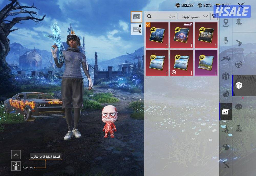 حساب ببجي اسلحه ماكس وميثكات ولوبيات وسيارات 🔥0