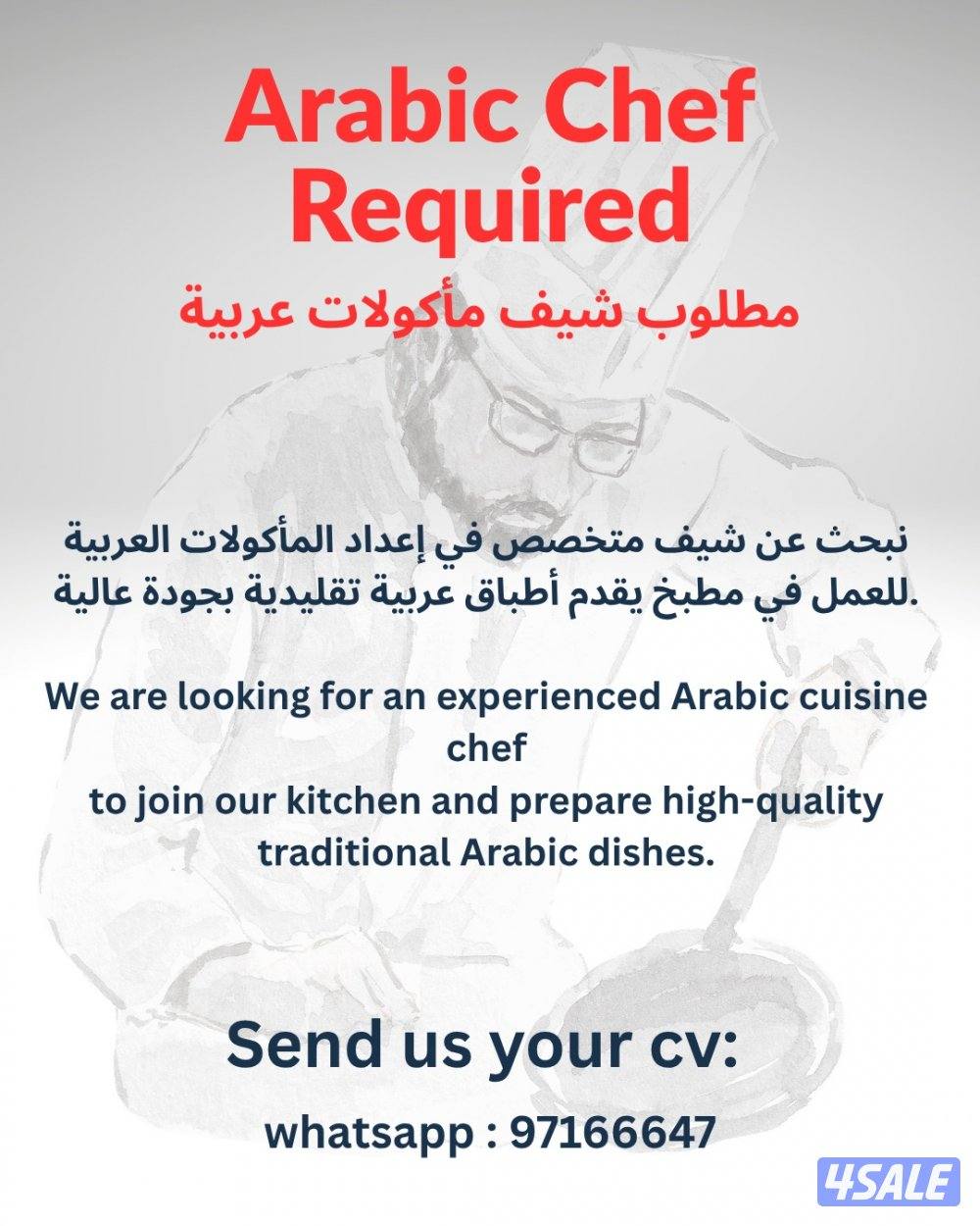 Chef مطلوب طباخ0