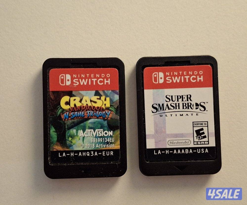 Nintendo Switch Bundle + Smash Bros + Crash | 128GB Card| Excellent6