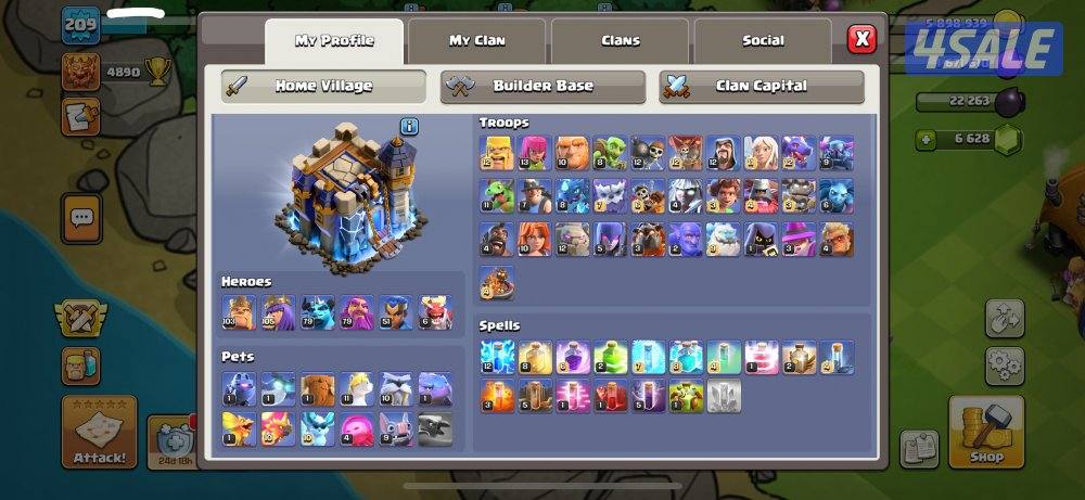 كلاش اوف كلانس تاون ١٨ - دفاعات ماكس وملوك شبه ماكس ومعدات ماكس2