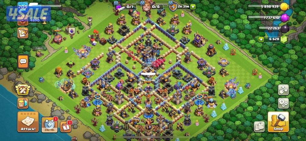 كلاش اوف كلانس تاون ١٨ - دفاعات ماكس وملوك شبه ماكس ومعدات ماكس4