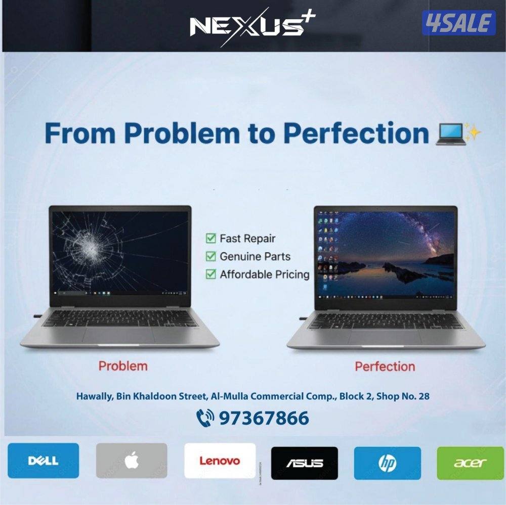 repair all kind of laptop/ نقوم بإصلاح جميع أنواع أجهزة الاب توب4