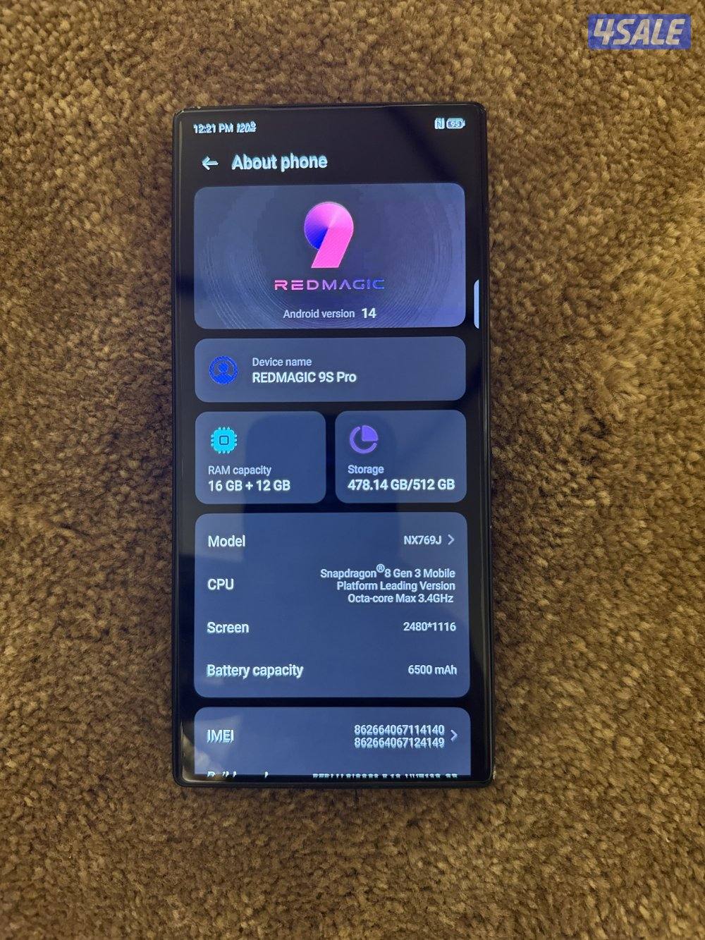 REDMAGIC 9S Pro 5G – 512GB ROM – 16GB RAM7