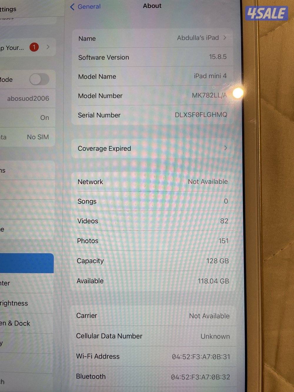 ايباد مني 4 باقي التفاصيل في أصور2