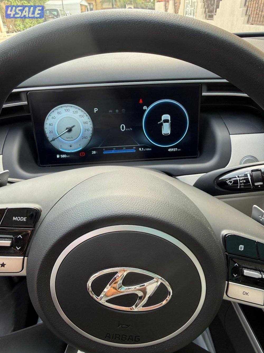 للبيع سيارة توسان موديل 2024 بحالة ممتازة 1600 تربو اعلي فئه5