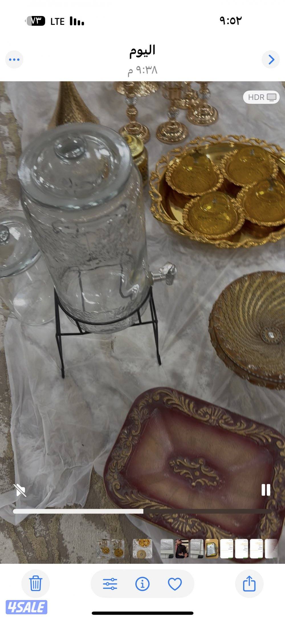 للبيع تحف واكسسوارات حق حلا وفطاير وشمعدان وأغراض متنوعه0