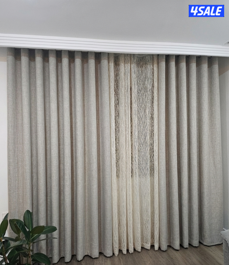 Luxury S-Fold Curtain Set (6 Panels طقم ستائر  فاخر (6 قطع0