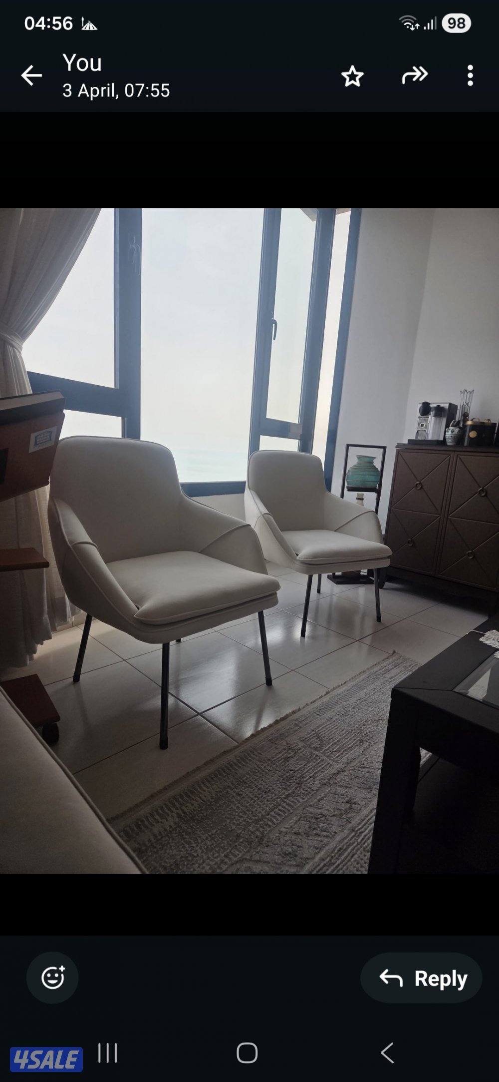 عدد ٢ كرسي لغرفة المعيشة.  chairs for livingroom0