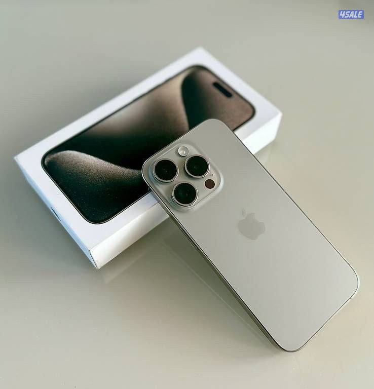 ايفون 15 برو ماكس تاتنيوم 512 قيقا بطاريه 90 وآيفون 15 بلاس سلفر1280