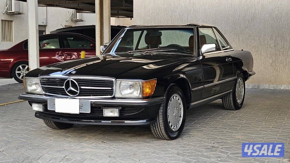 مرسيدس 500sl اوربي موديل ١٩٨٦ ممشى ١١٥ الف مخزنة0